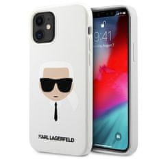 Karl Lagerfeld KARL LAGERFELD KLHCP12SSLKHWH IPHONE 12 MINI 5,4" BÍLÝ/BÍLÝ PEVNÝ OBAL SILIKONOVÝ KARL`S HEAD