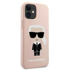 Karl Lagerfeld KARL LAGERFELD KLHCP12SSLFKPI IPHONE 12 MINI 5,4" PEVNÝ OBAL SVĚTLE RŮŽOVÝ/SVĚTLE RŮŽOVÝ SILIKONOVÝ IKONICKÝ