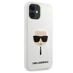 Karl Lagerfeld KARL LAGERFELD KLHCP12SSLKHWH IPHONE 12 MINI 5,4" BÍLÝ/BÍLÝ PEVNÝ OBAL SILIKONOVÝ KARL`S HEAD