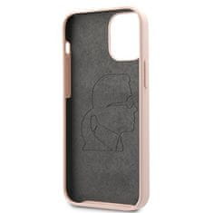 Karl Lagerfeld KARL LAGERFELD KLHCP12SSLFKPI IPHONE 12 MINI 5,4" PEVNÝ OBAL SVĚTLE RŮŽOVÝ/SVĚTLE RŮŽOVÝ SILIKONOVÝ IKONICKÝ