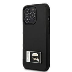 Karl Lagerfeld KARL LAGERFELD KLHCP13L3DKPK IPHONE 13 PRO / 13 6,1" ČERNO/ČERNÉ PEVNÉ POUZDRO IKONIK PATCH