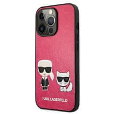 Karl Lagerfeld KARL LAGERFELD KLHCP13LPCUSKCP IPHONE 13 PRO / 13 6,1" FUCHSIOVÝ/FUCHSIOVÝ PEVNÝ OBAL IKONIK KARL & CHOUPETTE