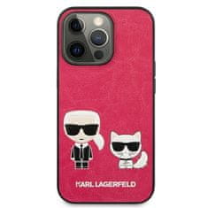 Karl Lagerfeld KARL LAGERFELD KLHCP13LPCUSKCP IPHONE 13 PRO / 13 6,1" FUCHSIOVÝ/FUCHSIOVÝ PEVNÝ OBAL IKONIK KARL & CHOUPETTE