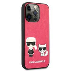 Karl Lagerfeld KARL LAGERFELD KLHCP13LPCUSKCP IPHONE 13 PRO / 13 6,1" FUCHSIOVÝ/FUCHSIOVÝ PEVNÝ OBAL IKONIK KARL & CHOUPETTE