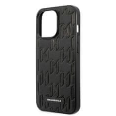 Karl Lagerfeld KARL LAGERFELD KLHCP13LMNMP1K IPHONE 13 PRO / 13 6,1" PEVNÝ KRYT ČERNÁ/ČERNÁ PLAKETA S MONOGRAMEM