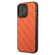 Karl Lagerfeld KARL LAGERFELD KLHCP13LPTLO IPHONE 13 PRO / 13 6,1" PEVNÝ OBAL ORANŽOVÝ/ORANŽOVÝ PERFOROVANÝ CELOPLOŠNÝ