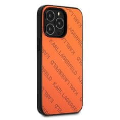 Karl Lagerfeld KARL LAGERFELD KLHCP13LPTLO IPHONE 13 PRO / 13 6,1" PEVNÝ OBAL ORANŽOVÝ/ORANŽOVÝ PERFOROVANÝ CELOPLOŠNÝ