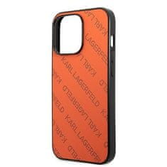 Karl Lagerfeld KARL LAGERFELD KLHCP13LPTLO IPHONE 13 PRO / 13 6,1" PEVNÝ OBAL ORANŽOVÝ/ORANŽOVÝ PERFOROVANÝ CELOPLOŠNÝ