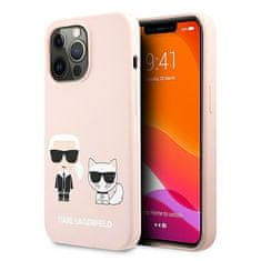 Karl Lagerfeld KARL LAGERFELD KLHCP13LSSKCI IPHONE 13 PRO / 13 6,1" PEVNÝ OBAL SVĚTLE RŮŽOVÝ/SVĚTLE RŮŽOVÝ SILIKON KARL & CHOUPETTE