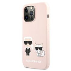 Karl Lagerfeld KARL LAGERFELD KLHCP13LSSKCI IPHONE 13 PRO / 13 6,1" PEVNÝ OBAL SVĚTLE RŮŽOVÝ/SVĚTLE RŮŽOVÝ SILIKON KARL & CHOUPETTE