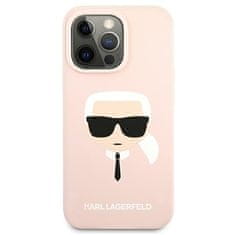 Karl Lagerfeld KARL LAGERFELD KLHCP13LSLKHLP IPHONE 13 PRO / 13 6,1" SVĚTLE RŮŽOVÝ/SVĚTLE RŮŽOVÝ PEVNÝ OBAL SILIKONOVÝ KARL`S HEAD