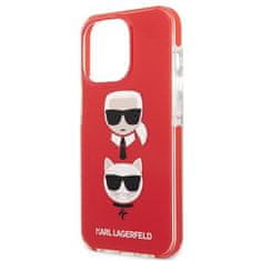 Karl Lagerfeld KARL LAGERFELD KLHCP13LTPE2TR IPHONE 13 PRO / 13 6,1" PEVNÉ POUZDRO ČERVENÁ/ČERVENÁ HLAVA KARL&CHOUPETTE