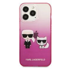 Karl Lagerfeld KARL LAGERFELD KLHCP13LTGKCP IPHONE 13 PRO / 13 6,1" PEVNÝ OBAL RŮŽOVÝ/RŮŽOVÝ GRADIENT IKONIK KARL & CHOUPETTE