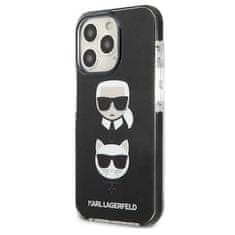 Karl Lagerfeld KARL LAGERFELD KLHCP13LTPE2TK IPHONE 13 PRO / 13 6,1" PEVNÉ POUZDRO ČERNO/ČERNÁ HLAVA KARL&CHOUPETTE