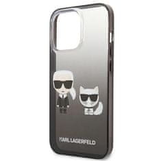 Karl Lagerfeld KARL LAGERFELD KLHCP13LTGKCK IPHONE 13 PRO / 13 6,1" PEVNÝ KRYT ČERNO/ČERNÝ GRADIENT IKONIK KARL & CHOUPETTE