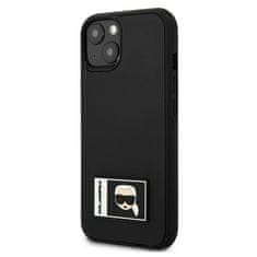 Karl Lagerfeld KARL LAGERFELD KLHCP13M3DKPK IPHONE 13/14/15 6,1" ČERNÝ/ČERNÝ PEVNÝ OBAL IKONIK PATCH