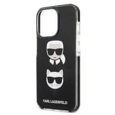 Karl Lagerfeld KARL LAGERFELD KLHCP13LTPE2TK IPHONE 13 PRO / 13 6,1" PEVNÉ POUZDRO ČERNO/ČERNÁ HLAVA KARL&CHOUPETTE