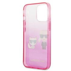 Karl Lagerfeld KARL LAGERFELD KLHCP13LTGKCP IPHONE 13 PRO / 13 6,1" PEVNÝ OBAL RŮŽOVÝ/RŮŽOVÝ GRADIENT IKONIK KARL & CHOUPETTE