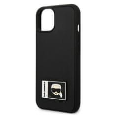 Karl Lagerfeld KARL LAGERFELD KLHCP13M3DKPK IPHONE 13/14/15 6,1" ČERNÝ/ČERNÝ PEVNÝ OBAL IKONIK PATCH