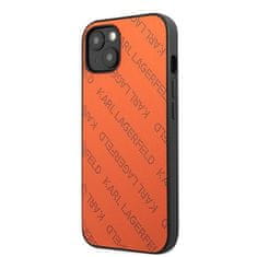 Karl Lagerfeld KARL LAGERFELD KLHCP13MPTLO IPHONE 13 / 14 / 15 6,1" PEVNÝ OBAL ORANŽOVÝ/ORANŽOVÝ PERFOROVANÝ CELOPLOŠNÝ