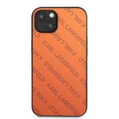 Karl Lagerfeld KARL LAGERFELD KLHCP13MPTLO IPHONE 13 / 14 / 15 6,1" PEVNÝ OBAL ORANŽOVÝ/ORANŽOVÝ PERFOROVANÝ CELOPLOŠNÝ