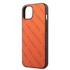 Karl Lagerfeld KARL LAGERFELD KLHCP13MPTLO IPHONE 13 / 14 / 15 6,1" PEVNÝ OBAL ORANŽOVÝ/ORANŽOVÝ PERFOROVANÝ CELOPLOŠNÝ