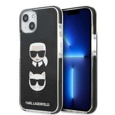 Karl Lagerfeld KARL LAGERFELD KLHCP13MTPE2TK IPHONE 13 / 14 / 15 6,1" PEVNÉ POUZDRO ČERNÁ/ČERNÁ HLAVA KARL&CHOUPETTE