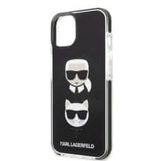 Karl Lagerfeld KARL LAGERFELD KLHCP13MTPE2TK IPHONE 13 / 14 / 15 6,1" PEVNÉ POUZDRO ČERNÁ/ČERNÁ HLAVA KARL&CHOUPETTE