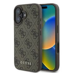 Guess GUESS GUHCP16MG4GFBR IPHONE 16 PLUS 6,7" HNĚDÝ/HNĚDÝ PEVNÝ OBAL 4G CLASSIC