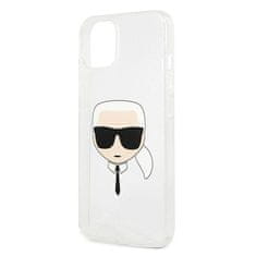 Karl Lagerfeld KARL LAGERFELD KLHCP13SKHTUGLS IPHONE 13 MINI 5,4" STŘÍBRNÝ/STŘÍBRNÝ PEVNÝ OBAL GLITTER KARL`S HEAD