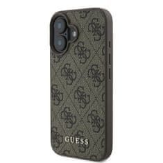 Guess GUESS GUHCP16MG4GFBR IPHONE 16 PLUS 6,7" HNĚDÝ/HNĚDÝ PEVNÝ OBAL 4G CLASSIC