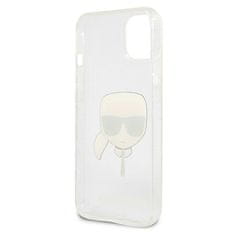 Karl Lagerfeld KARL LAGERFELD KLHCP13SKHTUGLS IPHONE 13 MINI 5,4" STŘÍBRNÝ/STŘÍBRNÝ PEVNÝ OBAL GLITTER KARL`S HEAD