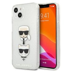 Karl Lagerfeld KARL LAGERFELD KLHCP13SKCTUGLS IPHONE 13 MINI 5,4" STŘÍBRNÝ/STŘÍBRNÝ PEVNÝ OBAL GLITTER KARL`S & CHOUPETTE