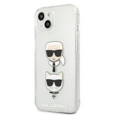 Karl Lagerfeld KARL LAGERFELD KLHCP13SKCTUGLS IPHONE 13 MINI 5,4" STŘÍBRNÝ/STŘÍBRNÝ PEVNÝ OBAL GLITTER KARL`S & CHOUPETTE