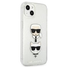 Karl Lagerfeld KARL LAGERFELD KLHCP13SKCTUGLS IPHONE 13 MINI 5,4" STŘÍBRNÝ/STŘÍBRNÝ PEVNÝ OBAL GLITTER KARL`S & CHOUPETTE