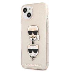 Karl Lagerfeld KARL LAGERFELD KLHCP13SKCTUGLGO IPHONE 13 MINI 5,4" ZLATÝ/ZLATÝ PEVNÝ OBAL GLITTER KARL`S & CHOUPETTE