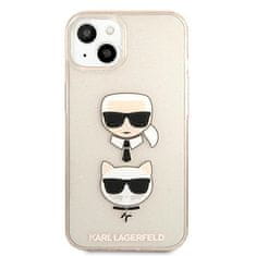 Karl Lagerfeld KARL LAGERFELD KLHCP13SKCTUGLGO IPHONE 13 MINI 5,4" ZLATÝ/ZLATÝ PEVNÝ OBAL GLITTER KARL`S & CHOUPETTE