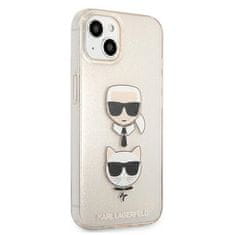 Karl Lagerfeld KARL LAGERFELD KLHCP13SKCTUGLGO IPHONE 13 MINI 5,4" ZLATÝ/ZLATÝ PEVNÝ OBAL GLITTER KARL`S & CHOUPETTE