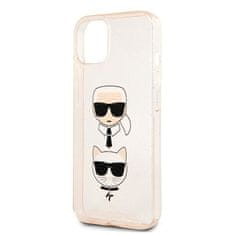 Karl Lagerfeld KARL LAGERFELD KLHCP13SKCTUGLGO IPHONE 13 MINI 5,4" ZLATÝ/ZLATÝ PEVNÝ OBAL GLITTER KARL`S & CHOUPETTE