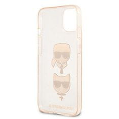 Karl Lagerfeld KARL LAGERFELD KLHCP13SKCTUGLGO IPHONE 13 MINI 5,4" ZLATÝ/ZLATÝ PEVNÝ OBAL GLITTER KARL`S & CHOUPETTE