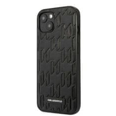 Karl Lagerfeld KARL LAGERFELD KLHCP13SMNMP1K IPHONE 13 MINI 5,4" PEVNÝ KRYT ČERNÁ/ČERNÁ PLAKETA S MONOGRAMEM