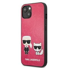 Karl Lagerfeld KARL LAGERFELD KLHCP13SPCUSKCP IPHONE 13 MINI 5,4" FUCHSIOVÝ/FUCHSIOVÝ PEVNÝ OBAL IKONIK KARL & CHOUPETTE