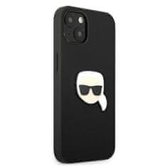 Karl Lagerfeld KARL LAGERFELD KLHCP13SPKMK IPHONE 13 MINI 5,4" ČERNÉ/ČERNÉ PEVNÉ POUZDRO KOŽENÉ IKONIK KARL`S HEAD METAL