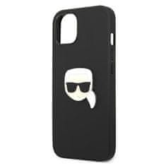 Karl Lagerfeld KARL LAGERFELD KLHCP13SPKMK IPHONE 13 MINI 5,4" ČERNÉ/ČERNÉ PEVNÉ POUZDRO KOŽENÉ IKONIK KARL`S HEAD METAL