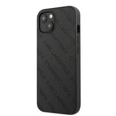 Karl Lagerfeld KARL LAGERFELD KLHCP13SPTLK IPHONE 13 MINI 5,4" PEVNÝ KRYT ČERNÝ/ČERNÝ PERFOROVANÝ CELOPLOŠNÝ