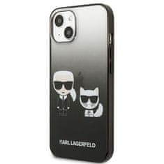 Karl Lagerfeld KARL LAGERFELD KLHCP13STGKCK IPHONE 13 MINI 5,4" PEVNÝ OBAL ČERNO/ČERNÝ GRADIENT IKONIK KARL & CHOUPETTE