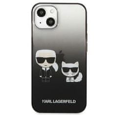 Karl Lagerfeld KARL LAGERFELD KLHCP13STGKCK IPHONE 13 MINI 5,4" PEVNÝ OBAL ČERNO/ČERNÝ GRADIENT IKONIK KARL & CHOUPETTE