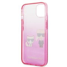 Karl Lagerfeld KARL LAGERFELD KLHCP13STGKCP IPHONE 13 MINI 5,4" PEVNÝ OBAL RŮŽOVÝ/RŮŽOVÝ GRADIENT IKONIK KARL & CHOUPETTE