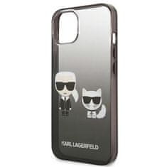 Karl Lagerfeld KARL LAGERFELD KLHCP13STGKCK IPHONE 13 MINI 5,4" PEVNÝ OBAL ČERNO/ČERNÝ GRADIENT IKONIK KARL & CHOUPETTE