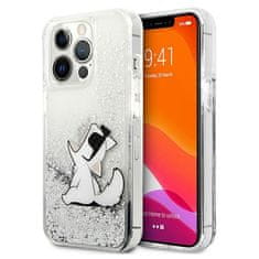 Karl Lagerfeld KARL LAGERFELD KLHCP13XGCFS IPHONE 13 PRO MAX 6,7" STŘÍBRNÝ/STŘÍBRNÝ PEVNÝ OBAL LIQUID GLITTER CHOUPETTE FUN